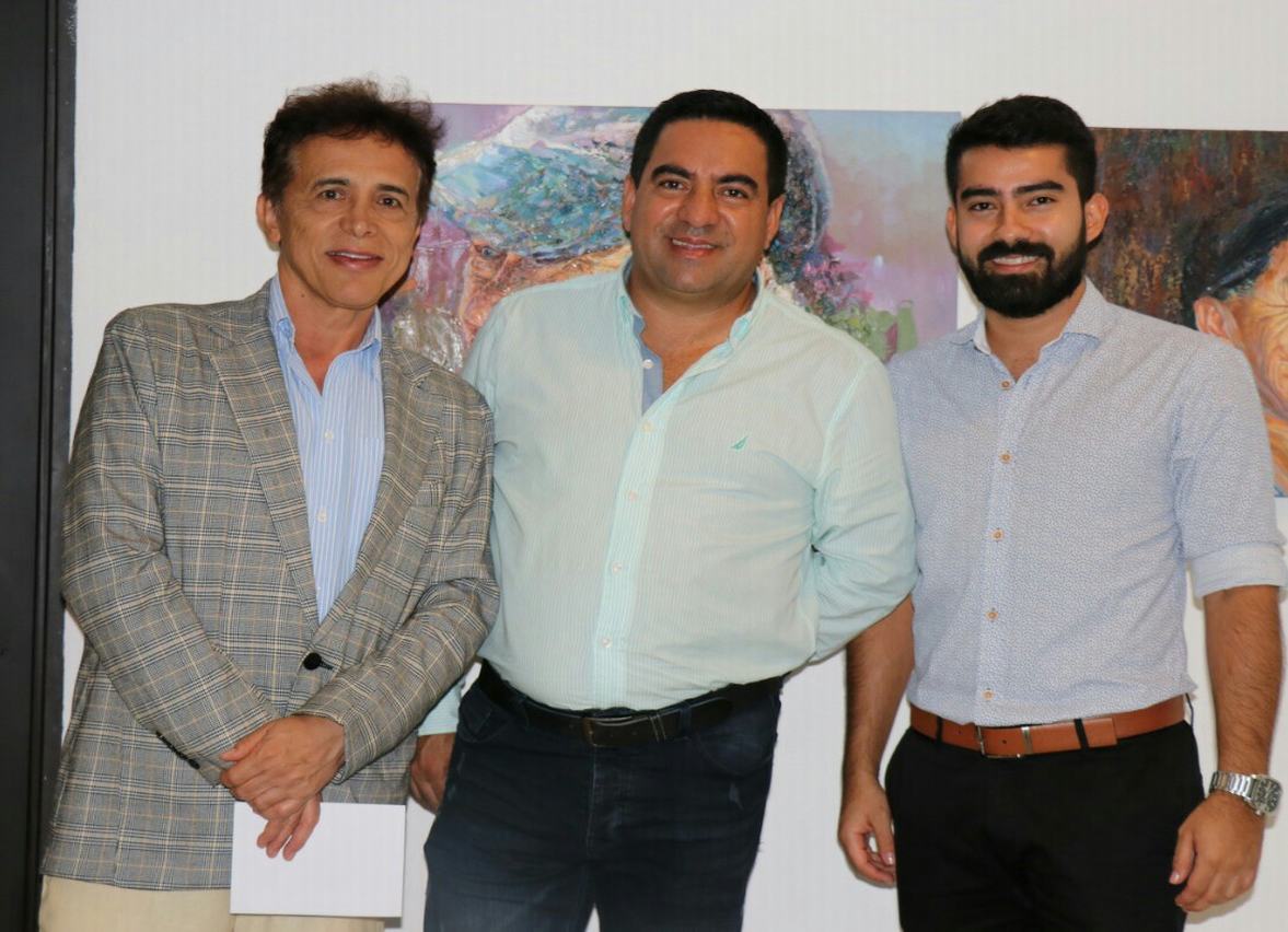 Eduardo Barón, José Ader Castro, ex secretario de cultura departamental y Félix Prada.